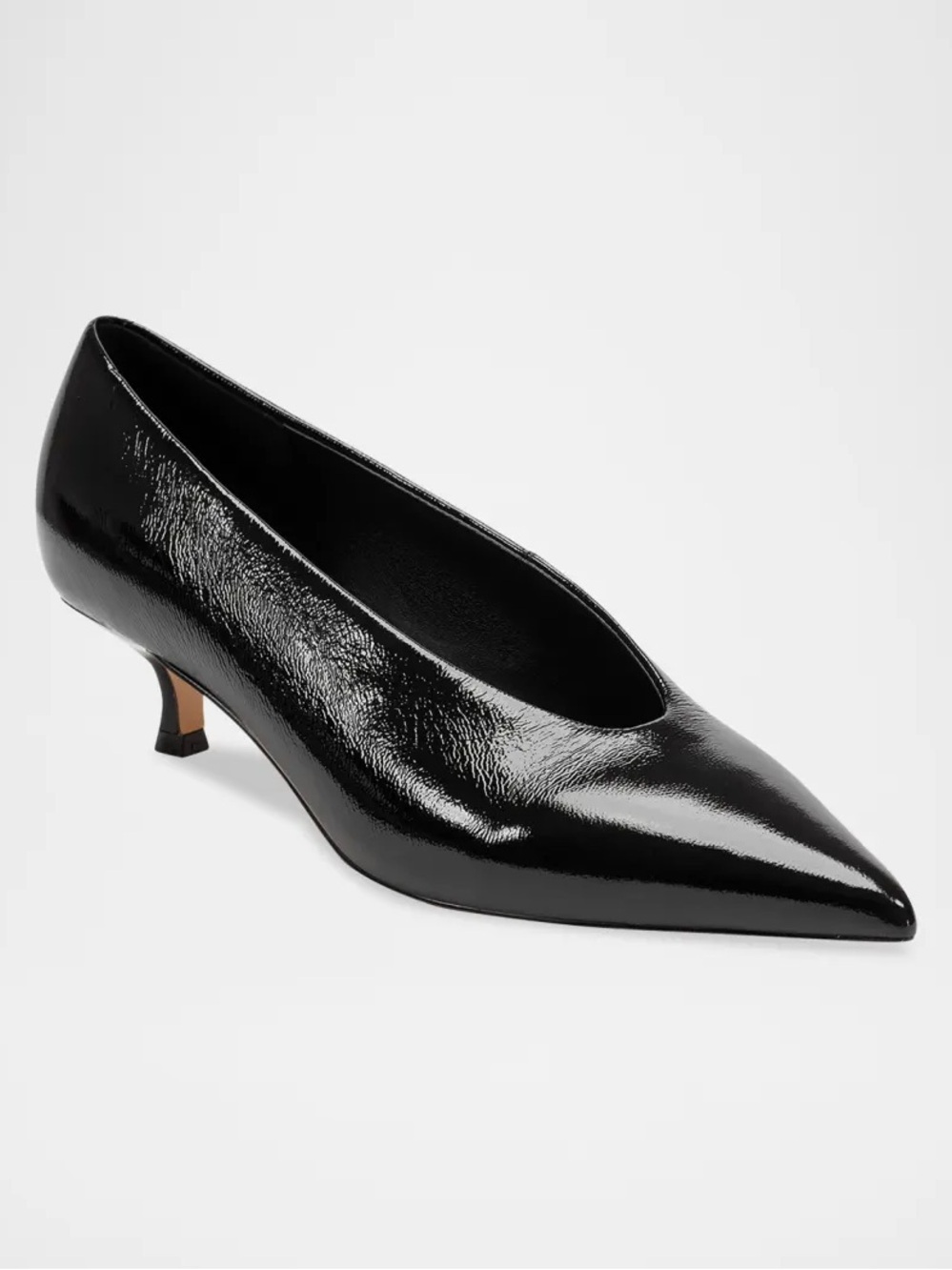 Marc Fisher Cecile kitten heel pumps in black patent size 8.5